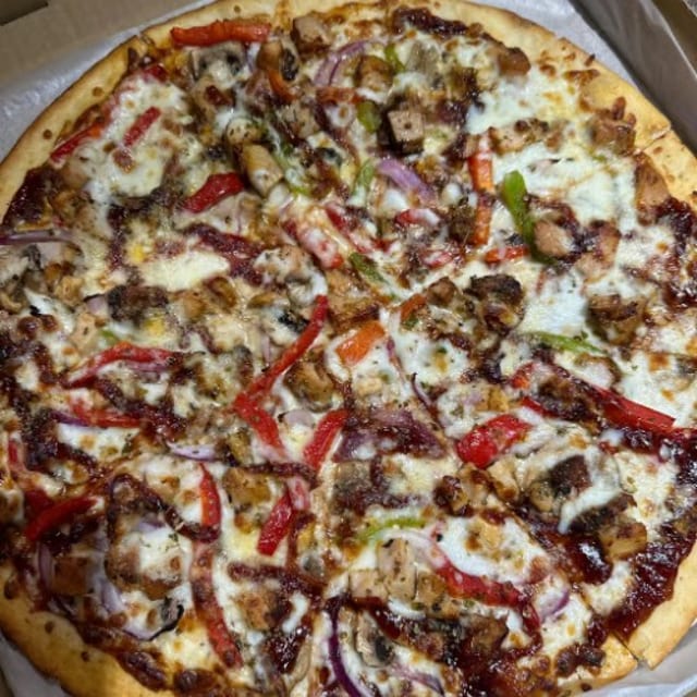BBQ Chicken Pizza.