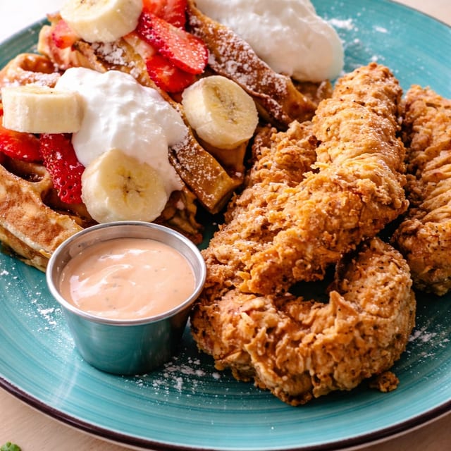 CHICKEN AND WAFFLE.