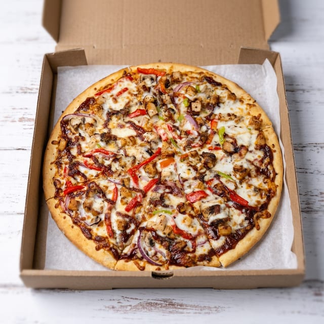 BBQ Chicken Pizza.